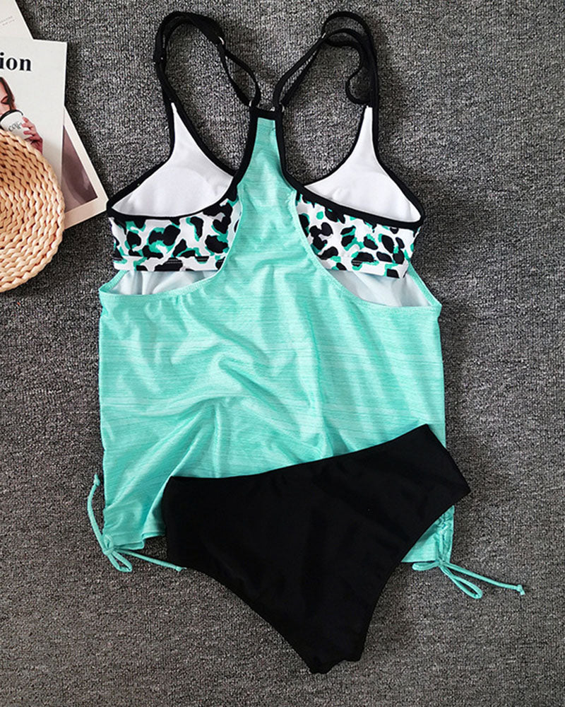 Augustus - Effen tankini met panterprint - Image 6