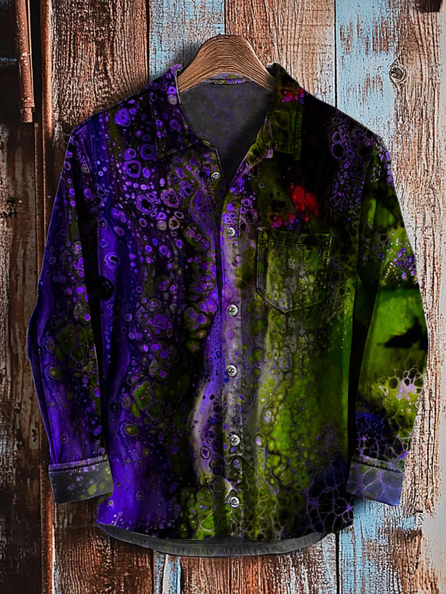 Bloom™ | Diep Abstract Overhemd – Vloeiende Kleuren & Expressieve Stijl - Image 4