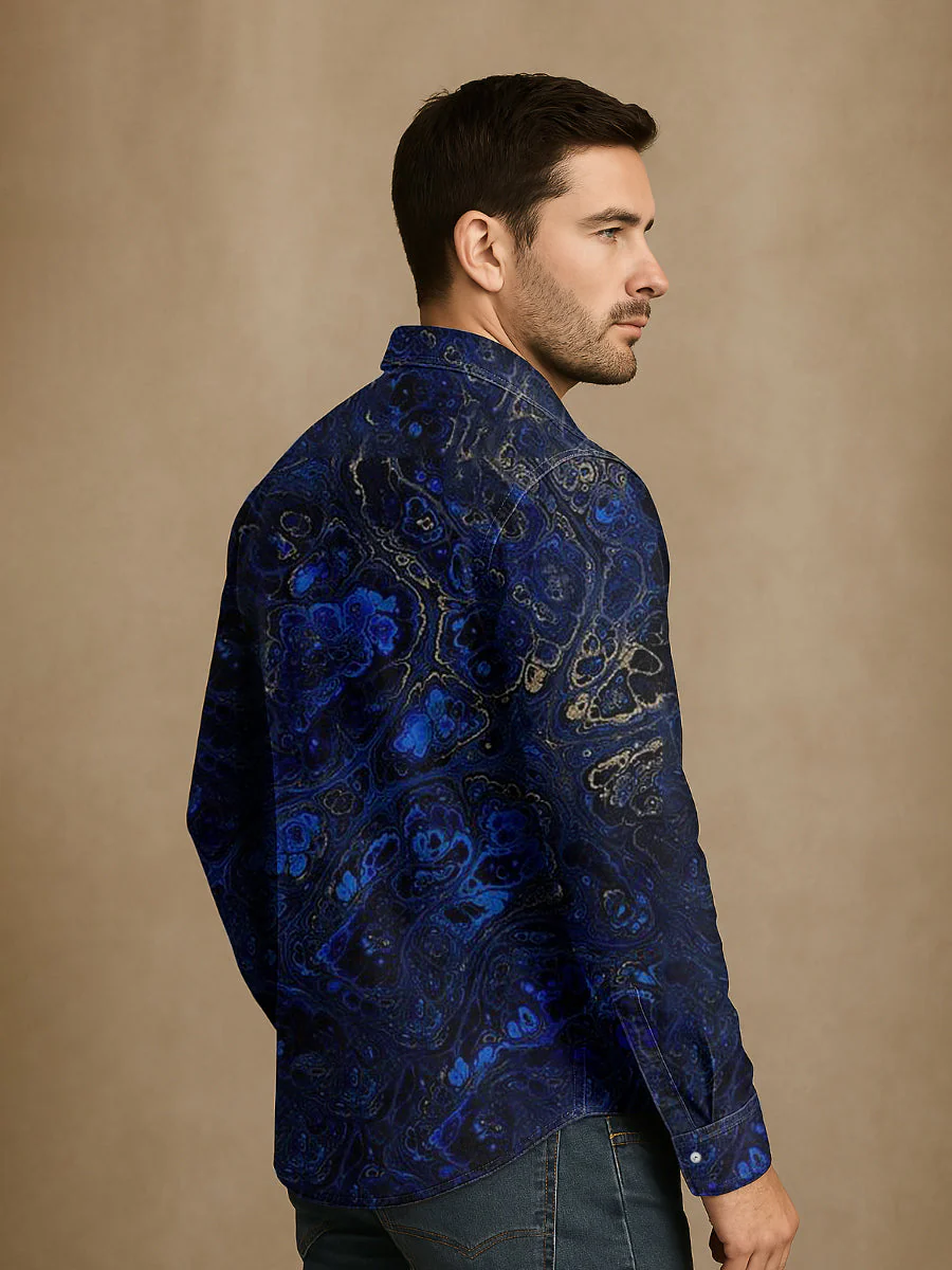 Bloom™ | Diep Blauw Overhemd – Rijke Kleuren & Verfijnde Uitstraling - Image 3
