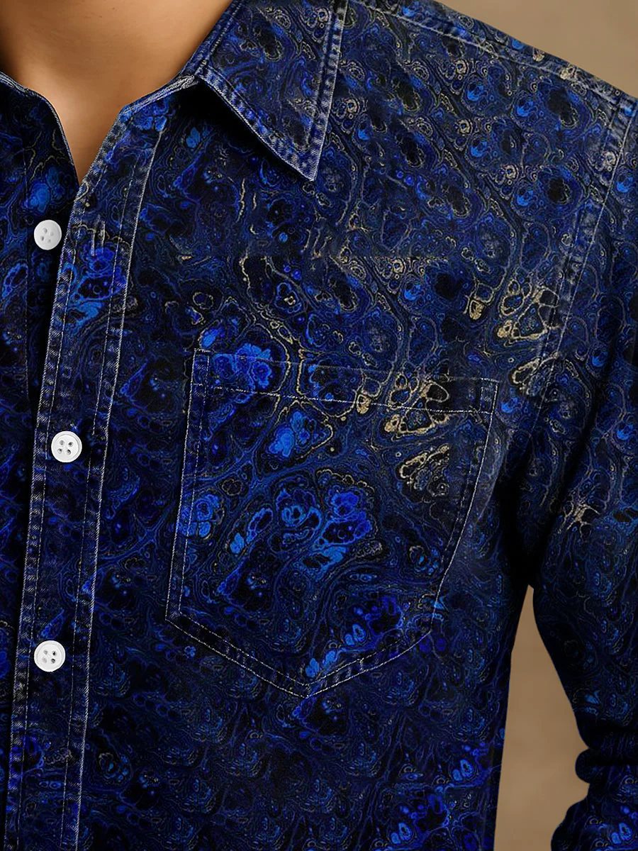 Bloom™ | Diep Blauw Overhemd – Rijke Kleuren & Verfijnde Uitstraling - Image 4