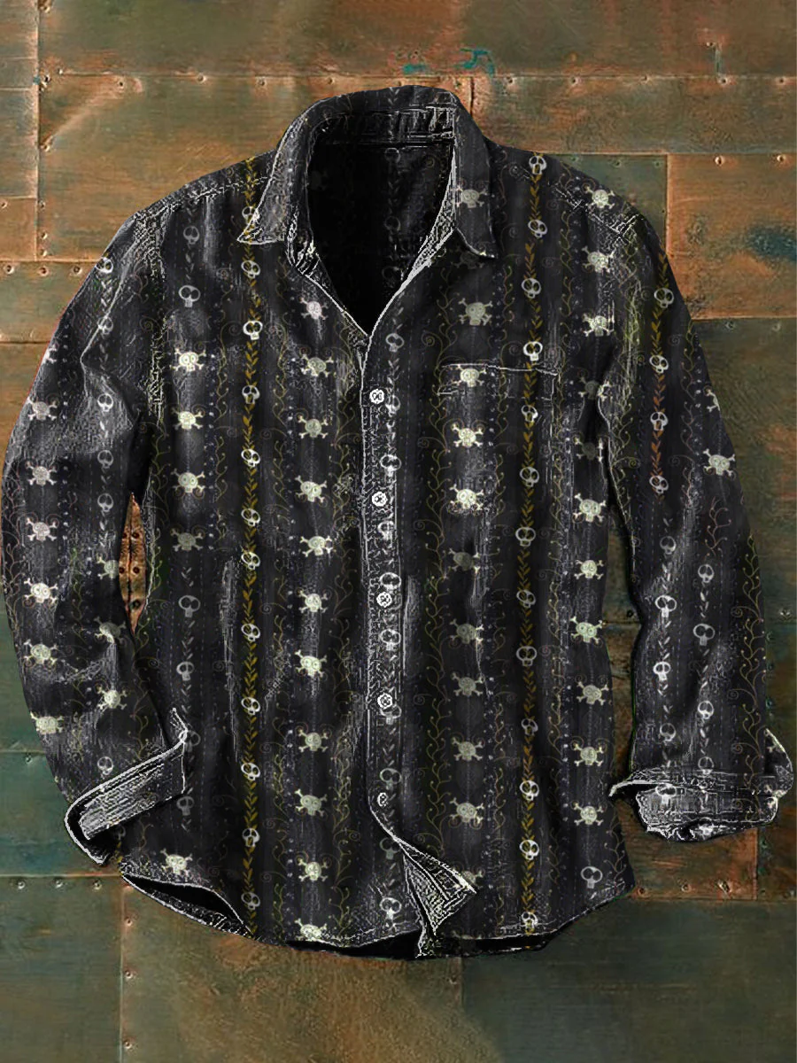 Bloom™ | Donker Print Overhemd – Diepe Tinten & Stijlvol Karakter - Image 3