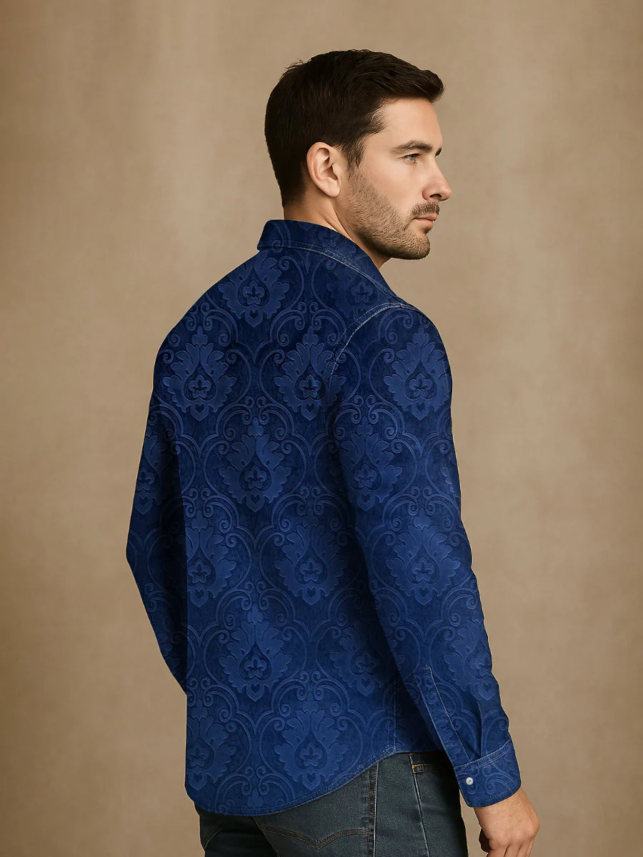 Bloom™ | Gedetailleerd Print Overhemd – Tijdloze Stijl & Verfijnd Comfort - Image 3
