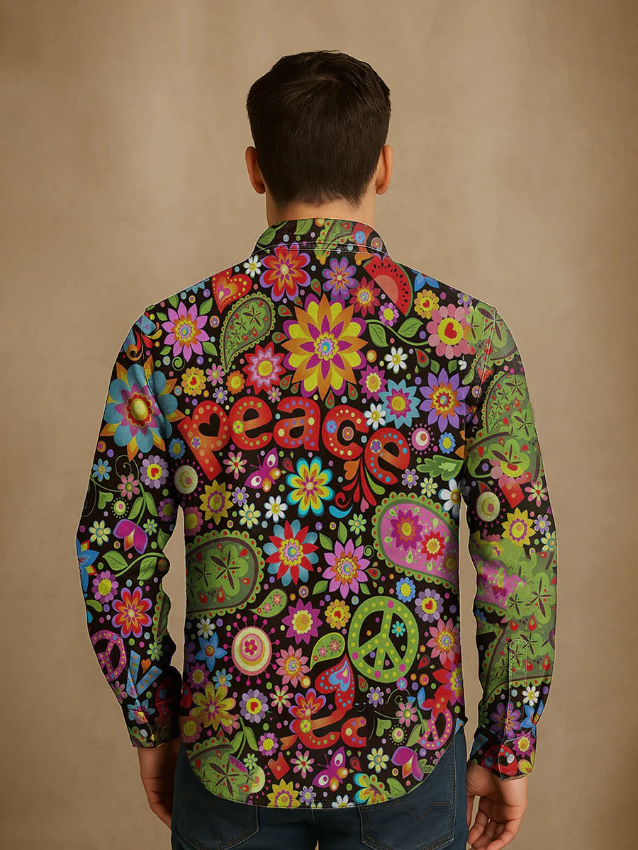 Bloom™ | Retro Hippie Overhemd – Kleurrijke Stijl & Vrije Uitstraling - Image 2