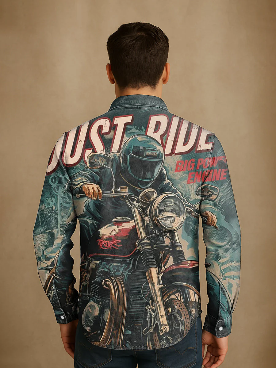 Bloom™ | Vintage Biker Overhemd – Stoere Look & Vrije Spirit - Image 2