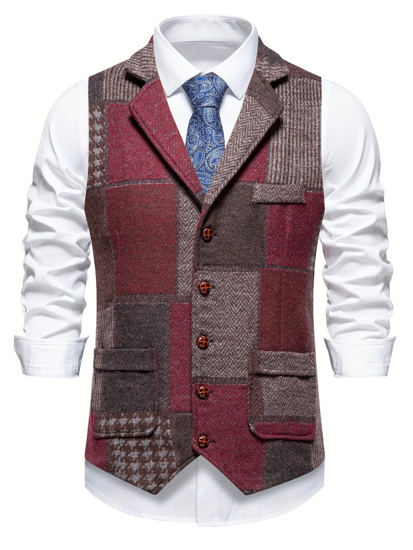 Gabriel™ | Heritage Patchwork Gilet – Klassieke elegantie die opvalt