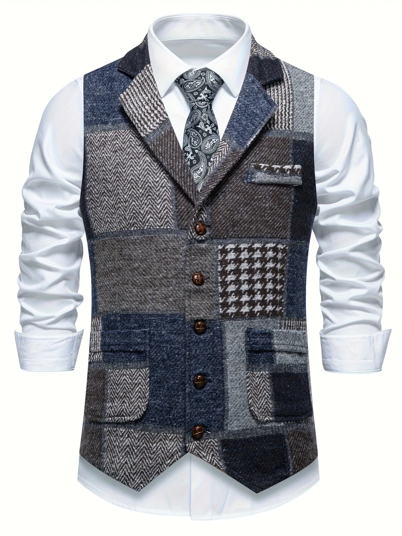 Gabriel™ | Heritage Patchwork Gilet – Klassieke elegantie die opvalt - Image 3