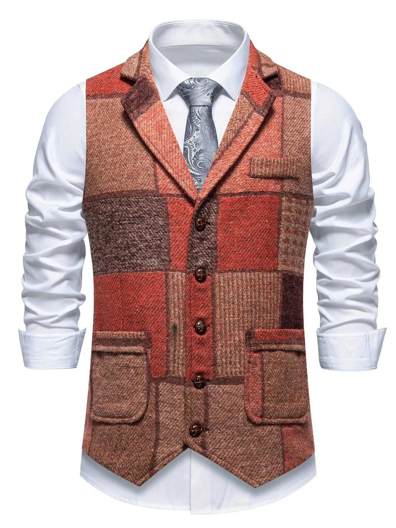 Gabriel™ | Heritage Patchwork Gilet – Klassieke elegantie die opvalt - Image 5