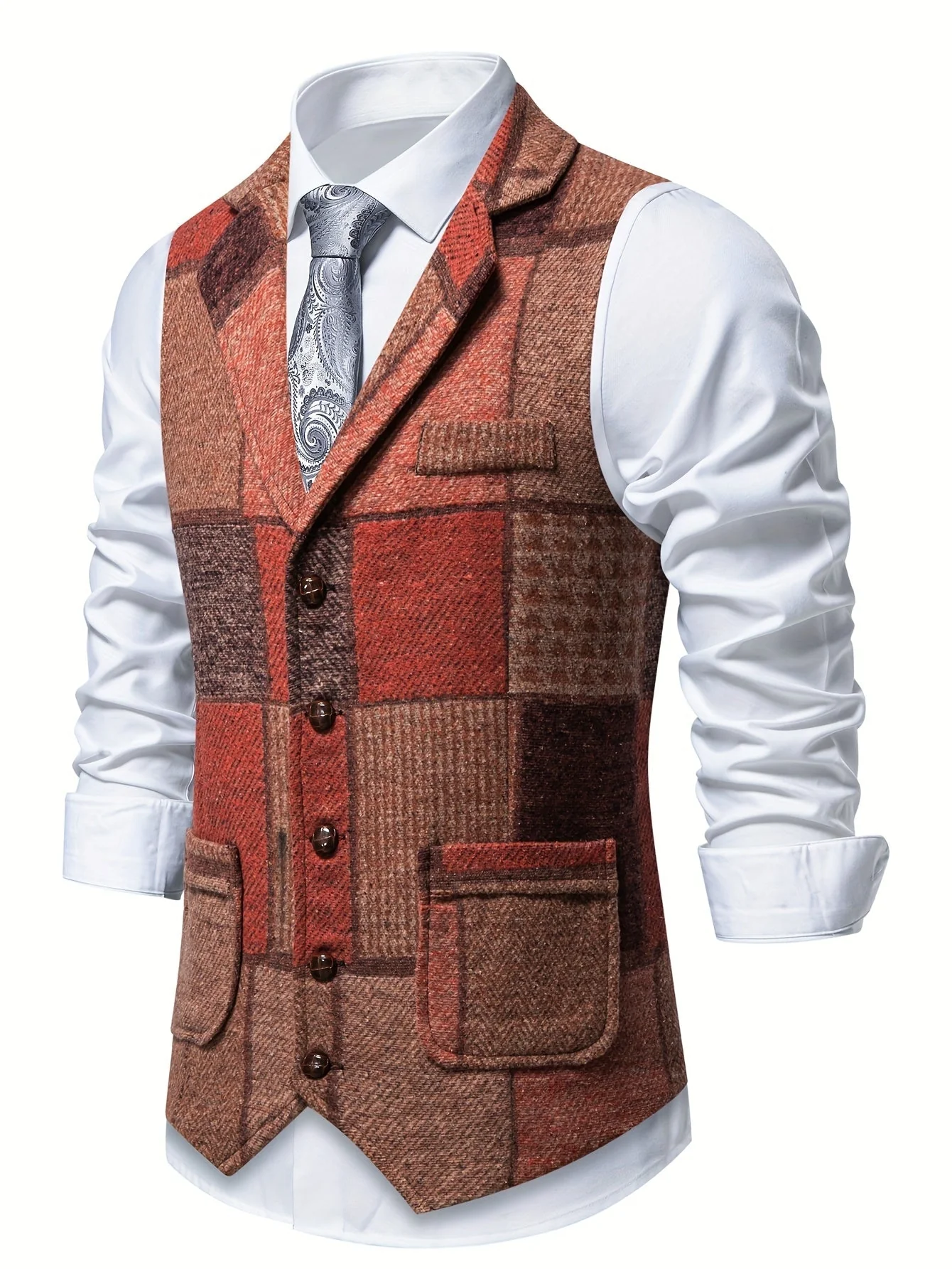 Gabriel™ | Heritage Patchwork Gilet – Klassieke elegantie die opvalt - Image 6