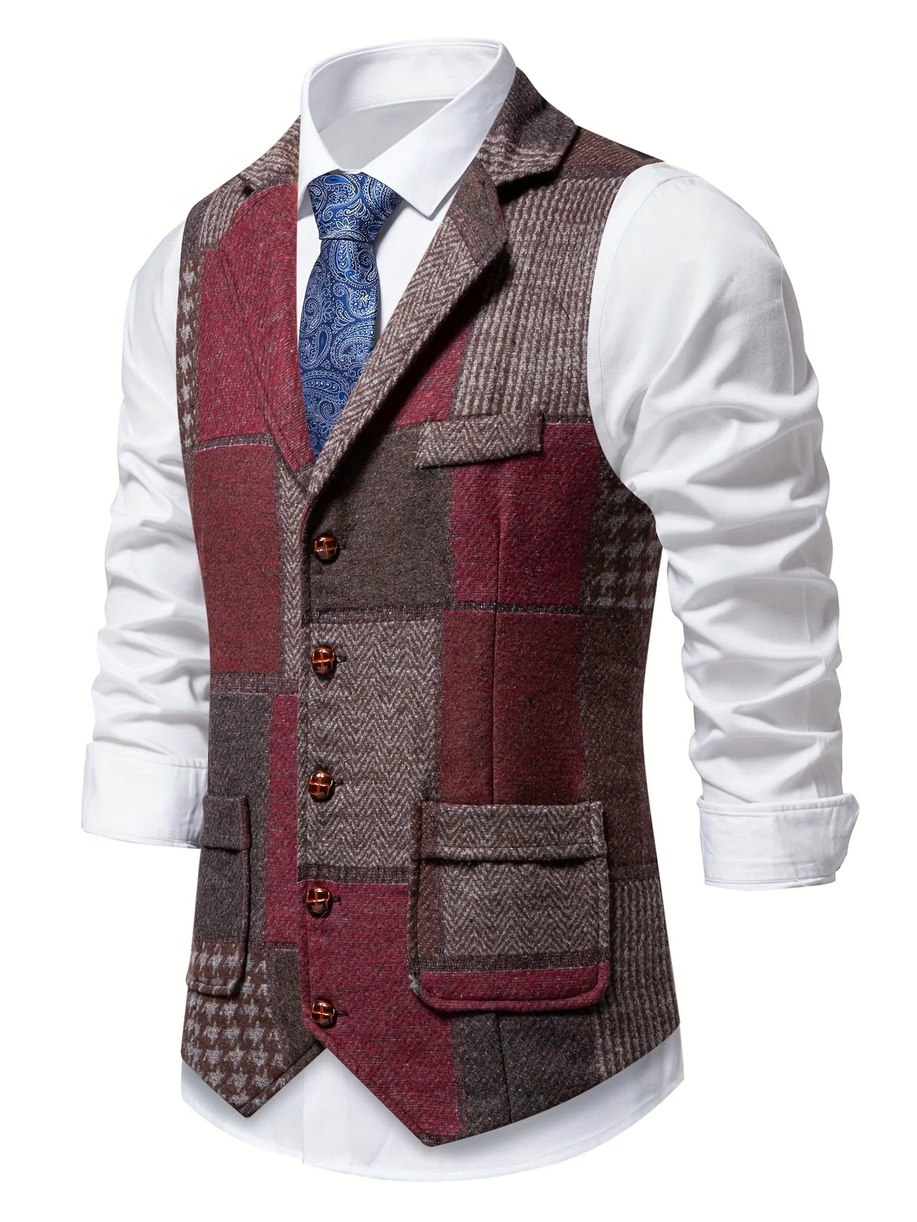 Gabriel™ | Heritage Patchwork Gilet – Klassieke elegantie die opvalt - Image 7