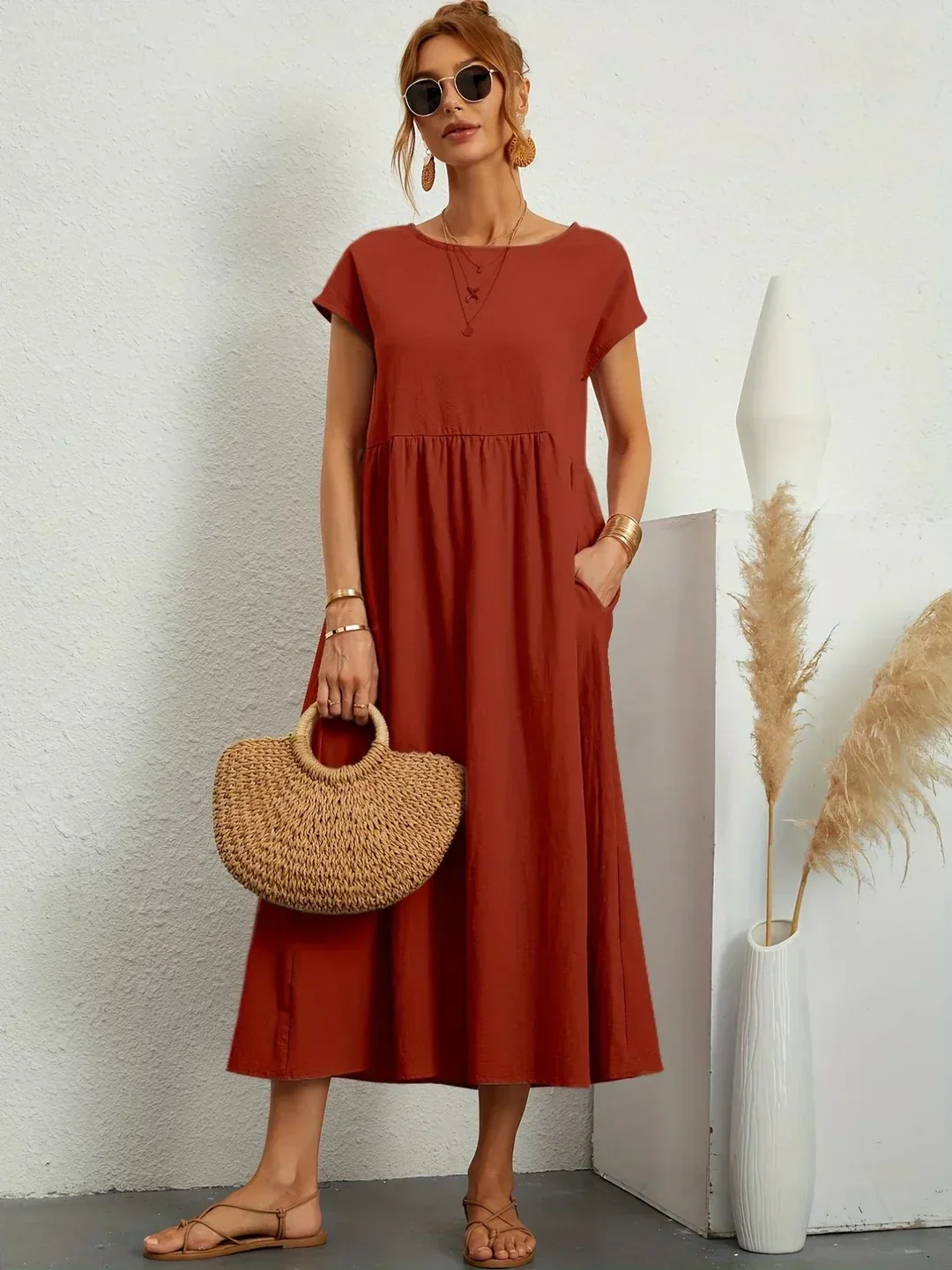 Gabrielle™ | Soepelvallende midijurk – Tijdloze elegantie & beperkte voorraad - Image 10