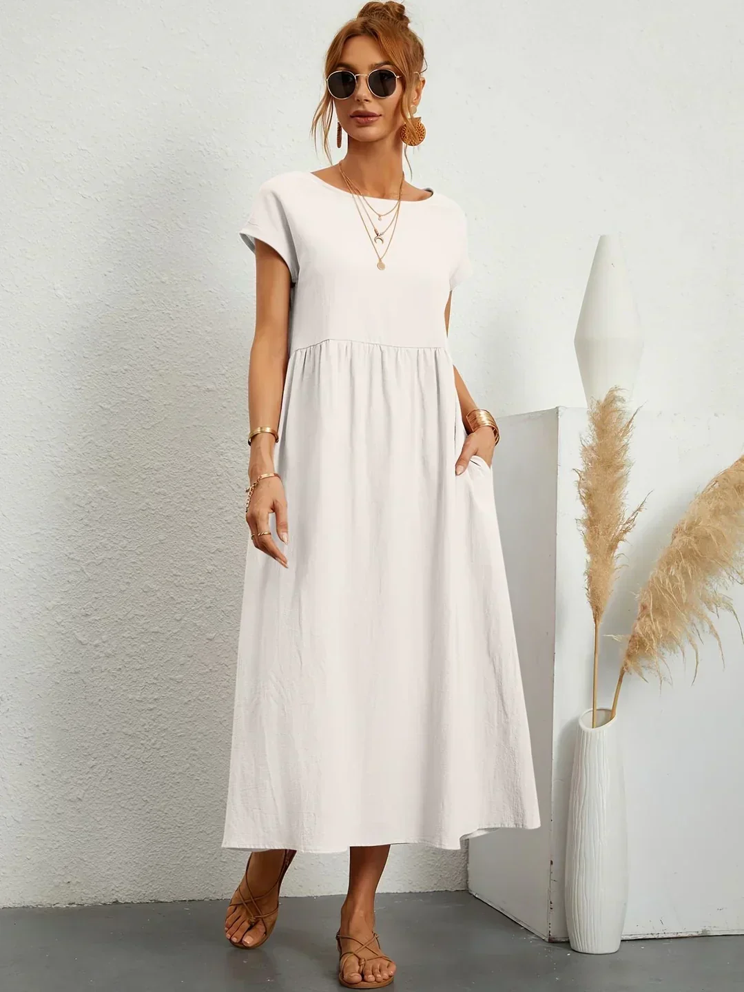 Gabrielle™ | Soepelvallende midijurk – Tijdloze elegantie & beperkte voorraad - Image 12
