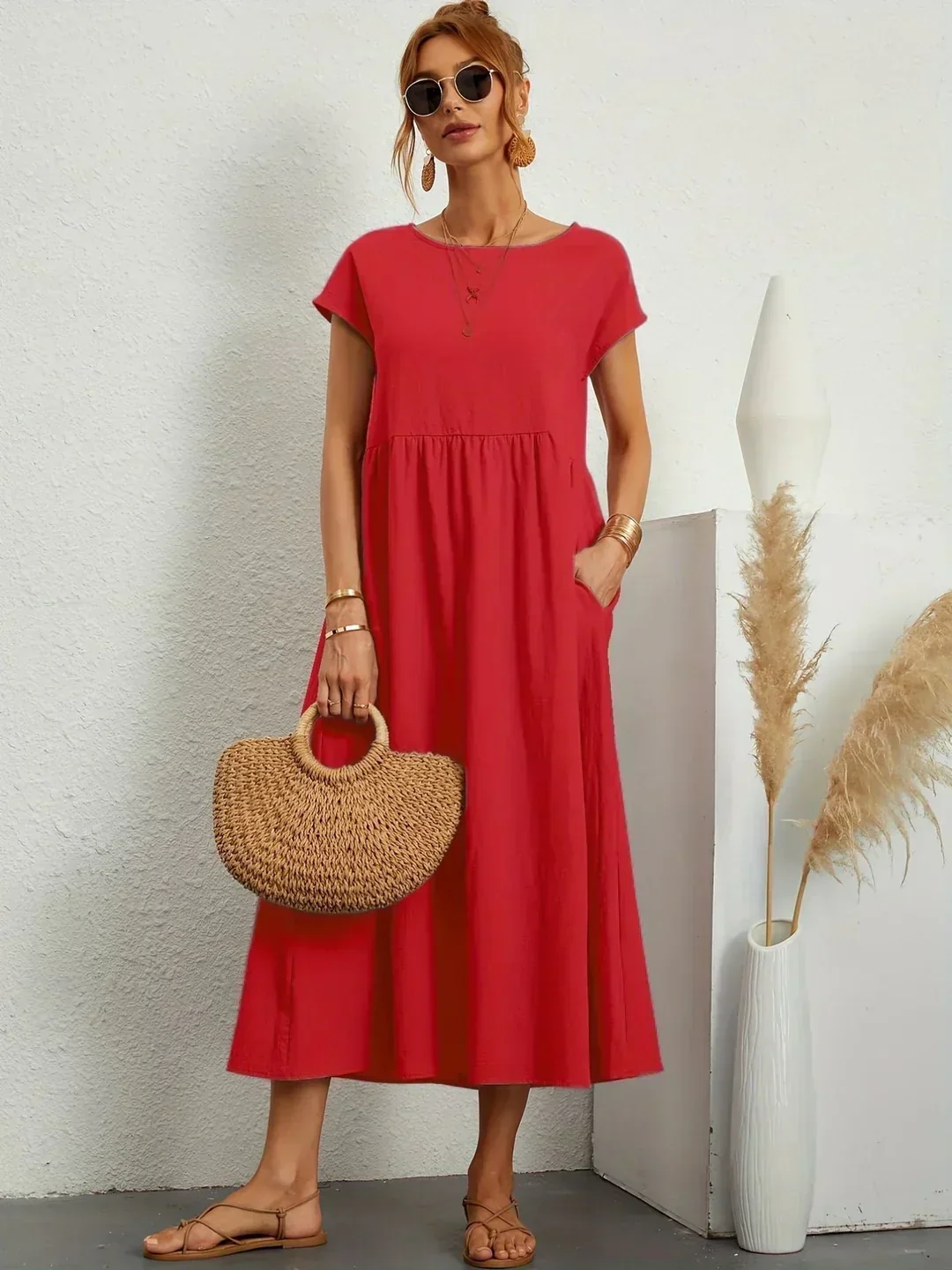 Gabrielle™ | Soepelvallende midijurk – Tijdloze elegantie & beperkte voorraad - Image 25