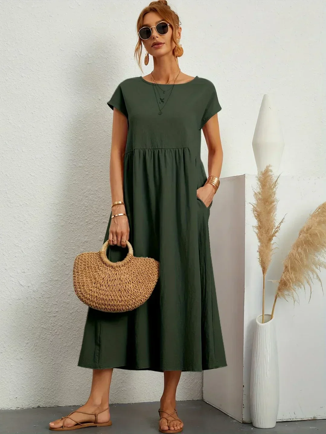 Gabrielle™ | Soepelvallende midijurk – Tijdloze elegantie & beperkte voorraad - Image 3
