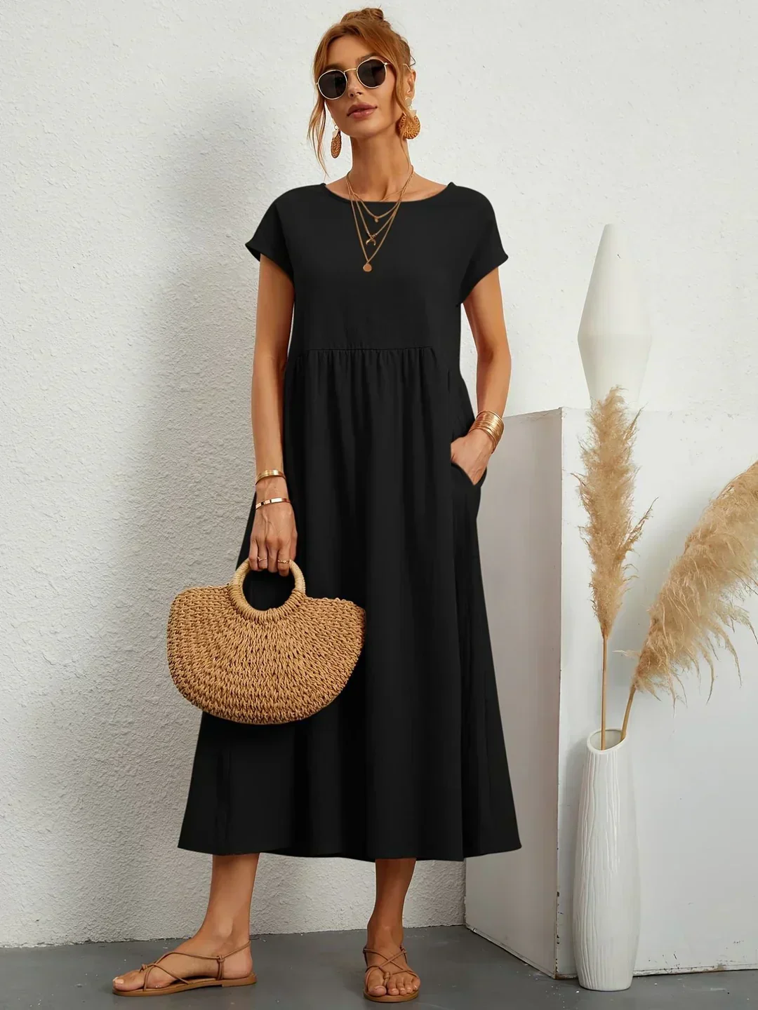Gabrielle™ | Soepelvallende midijurk – Tijdloze elegantie & beperkte voorraad - Image 4