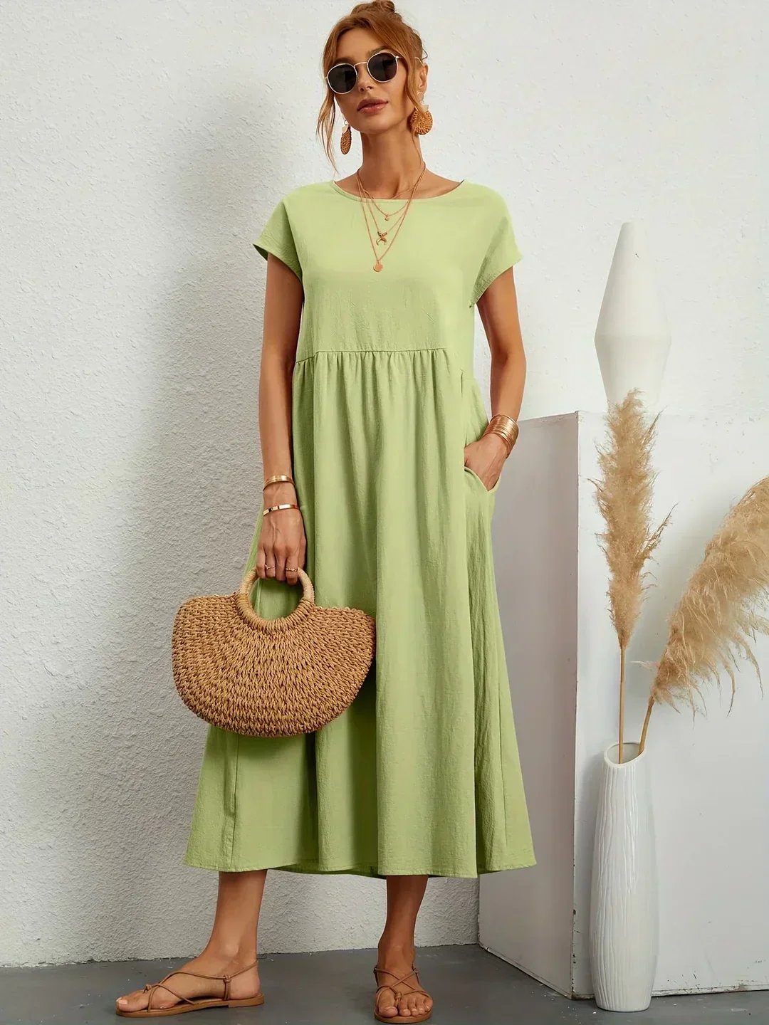Gabrielle™ | Soepelvallende midijurk – Tijdloze elegantie & beperkte voorraad - Image 5