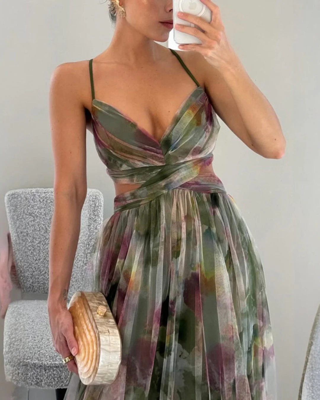 Giselle™ | Luxe maxi-jurk van bloemenchiffon – Sierlijke bewegingen en tijdloze stijl - Image 5