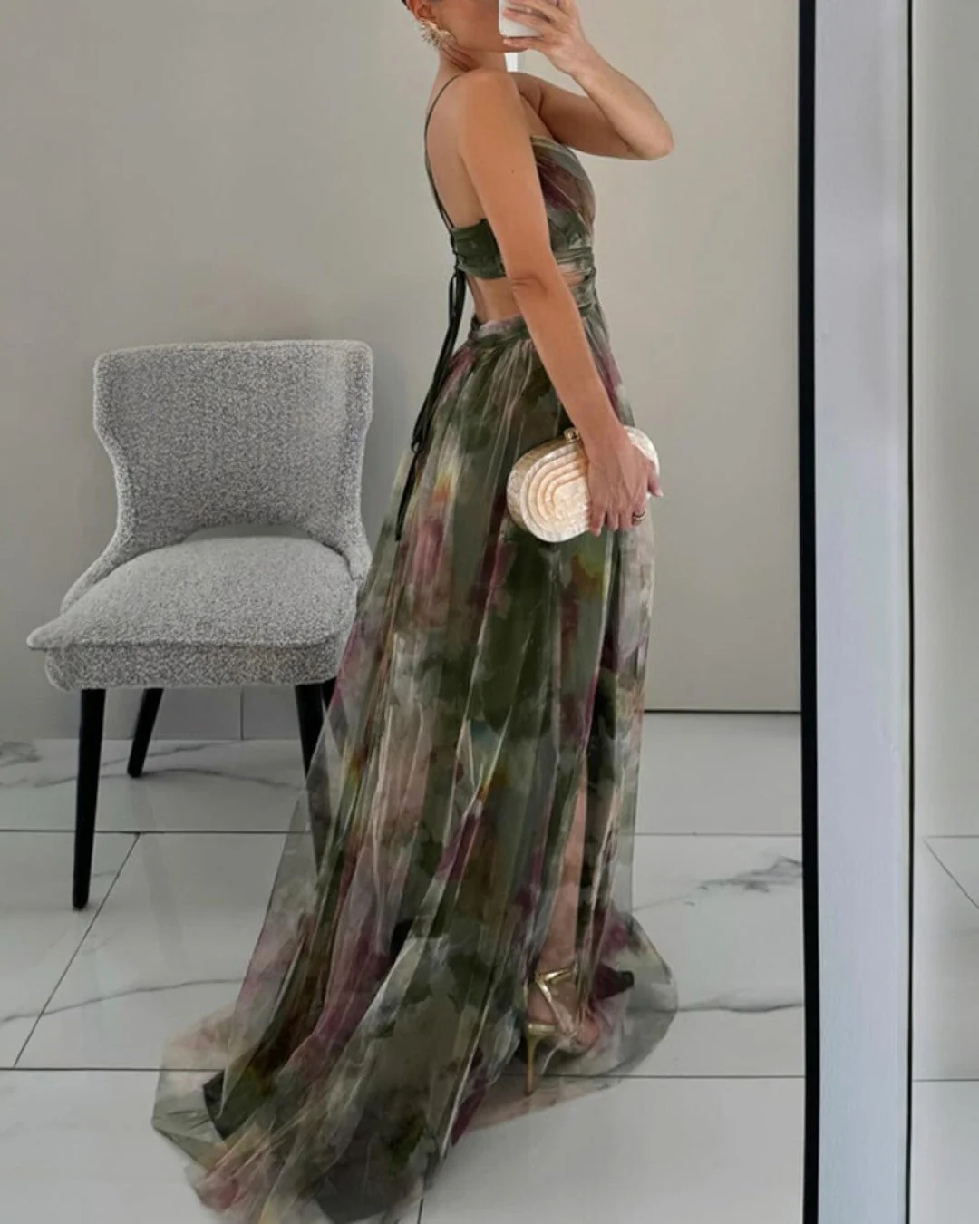 Giselle™ | Luxe maxi-jurk van bloemenchiffon – Sierlijke bewegingen en tijdloze stijl - Image 6