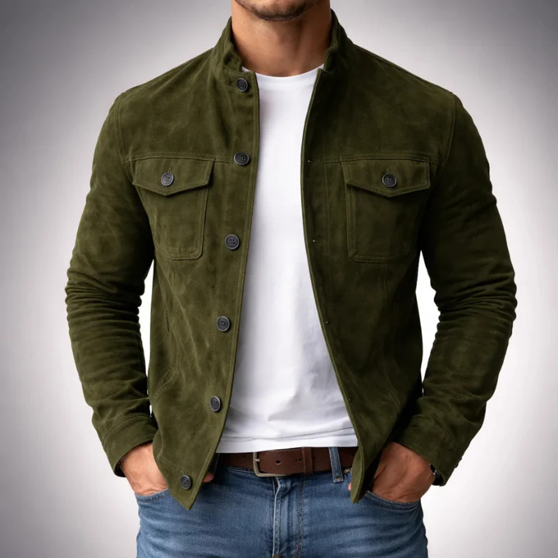 Halifax™ | Premium suède jas – Tijdloze stijl & zelfvertrouwen voor elke dag