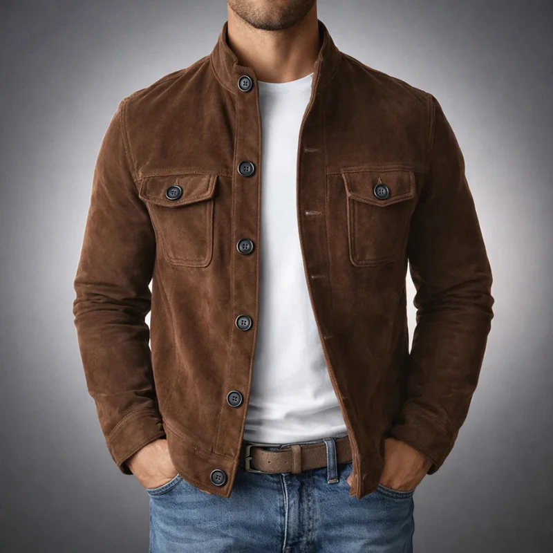 Halifax™ | Premium suède jas – Tijdloze stijl & zelfvertrouwen voor elke dag - Image 3