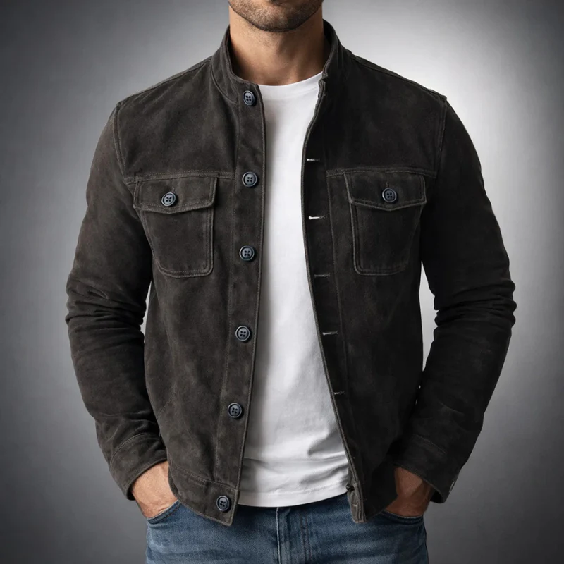 Halifax™ | Premium suède jas – Tijdloze stijl & zelfvertrouwen voor elke dag - Image 4