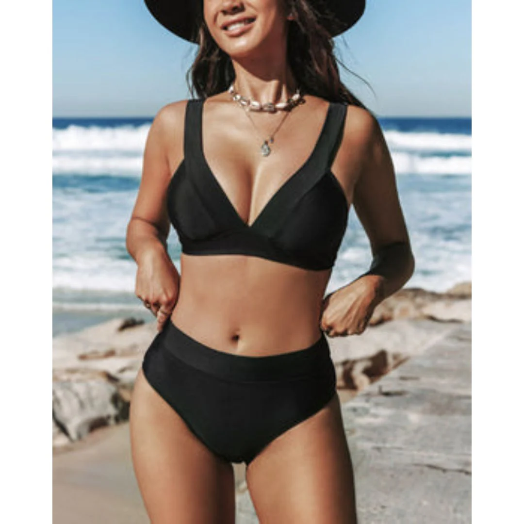 Hilde - Effen Hoge Taille Badpak - Image 10