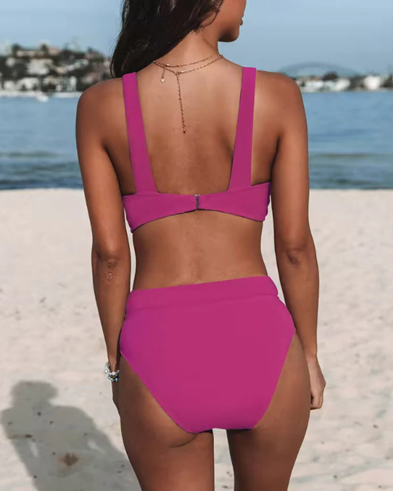 Hilde - Effen Hoge Taille Badpak - Image 7
