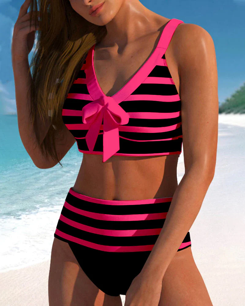 Ivyleen® | Gestreepte bikini met hoge taille - Image 10