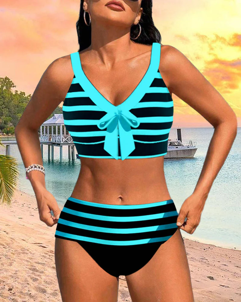 Ivyleen® | Gestreepte bikini met hoge taille - Image 11