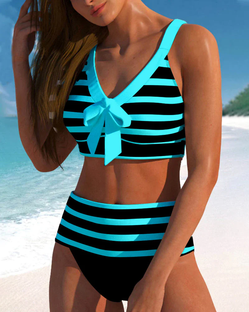 Ivyleen® | Gestreepte bikini met hoge taille - Image 7