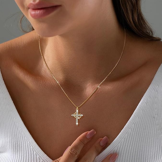 Bloom ™ | Kruis & Kroon Ketting - Image 3