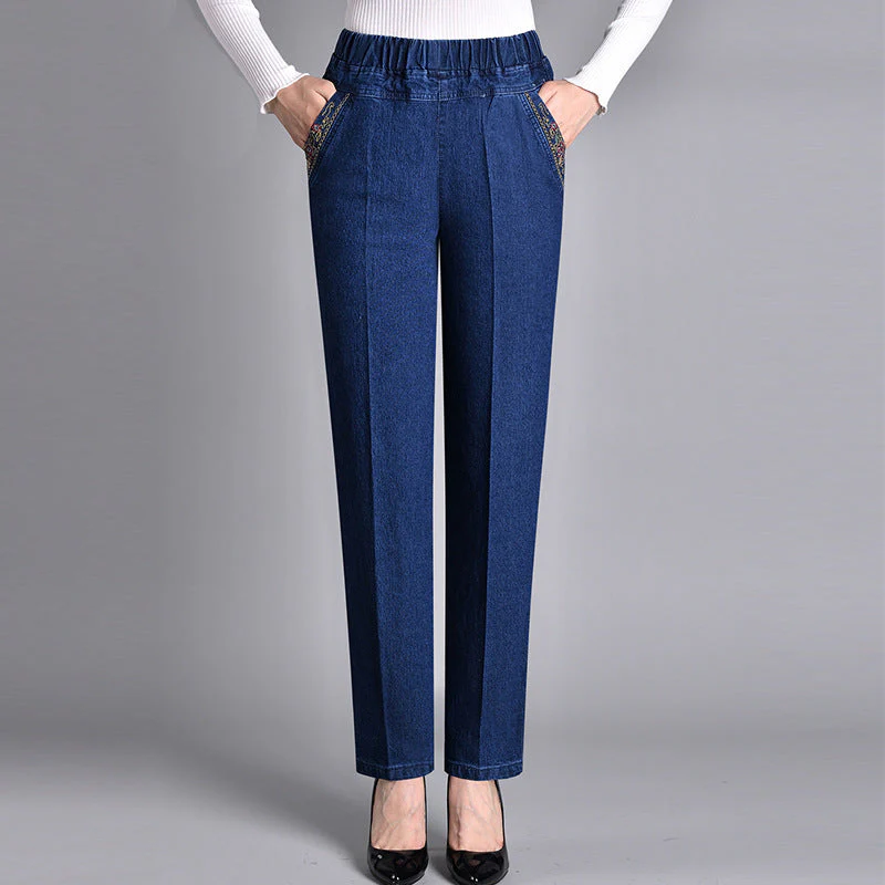 Luna® | Damesjeans met zijzakken en elastische taille - Image 2