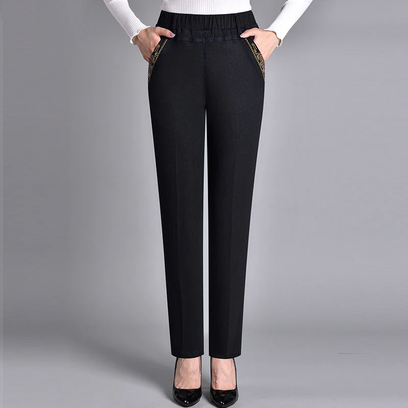 Luna® | Damesjeans met zijzakken en elastische taille - Image 4