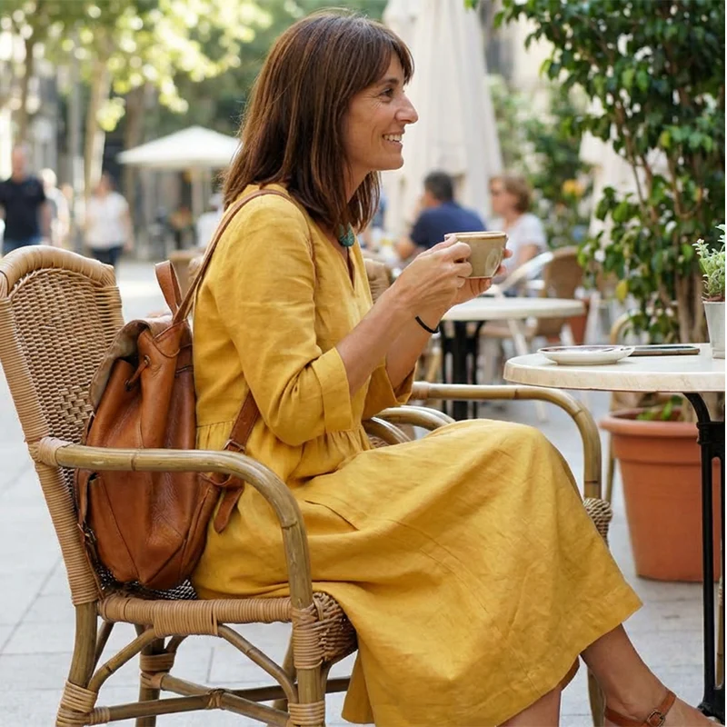 Maud™ | Premium Linnen Midi Jurk – Luchtige Elegantie & Moeiteloos Comfort - Image 3