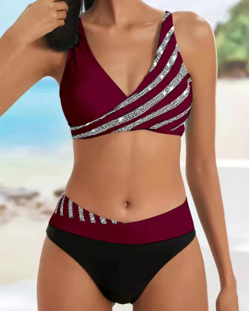 Mona - Geprinte Bikini in Warme Tinten - Image 4