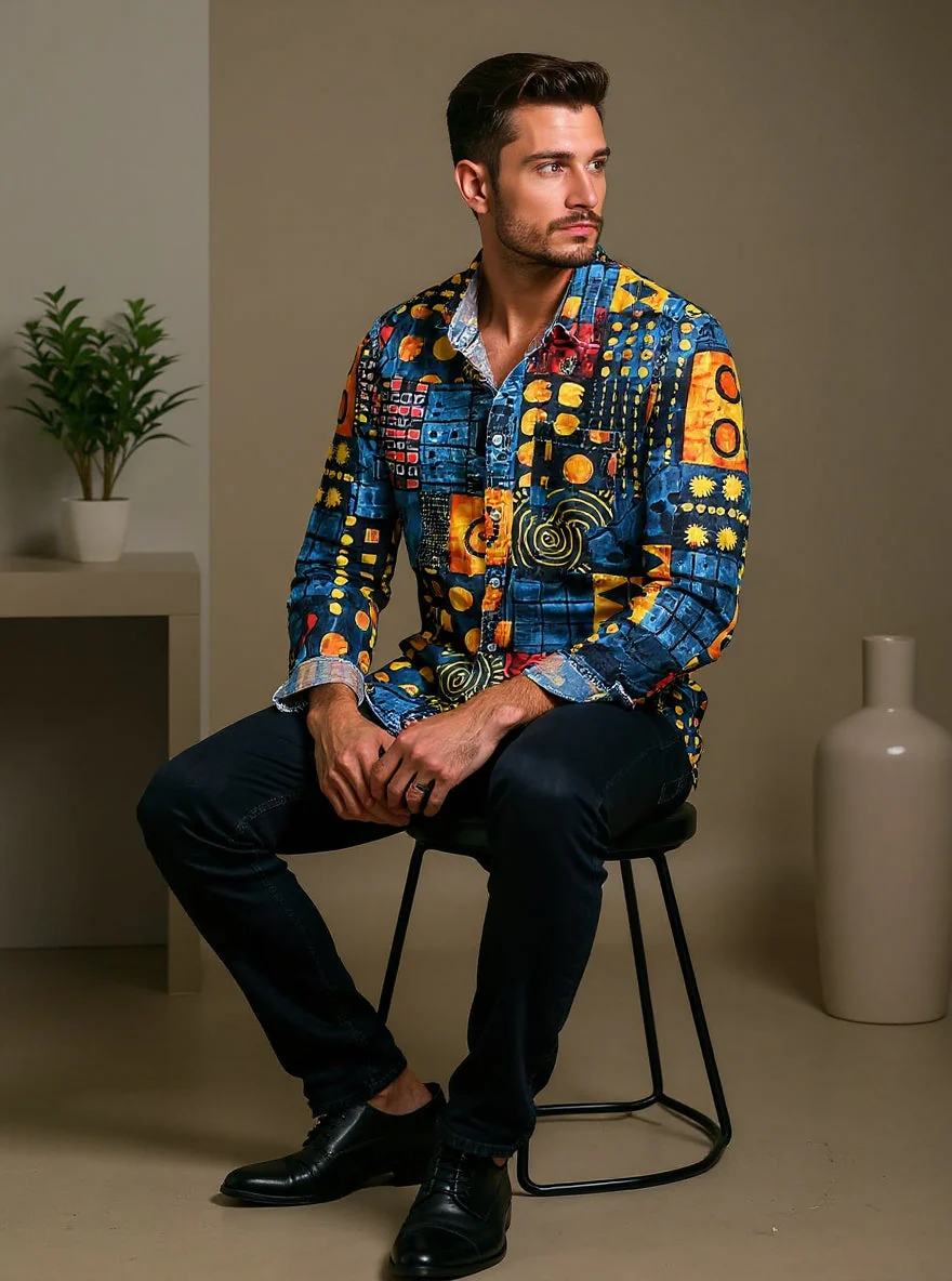 Bloom™ | Geometrisch Overhemd – Krachtige Prints & Moderne Stijl - Image 3