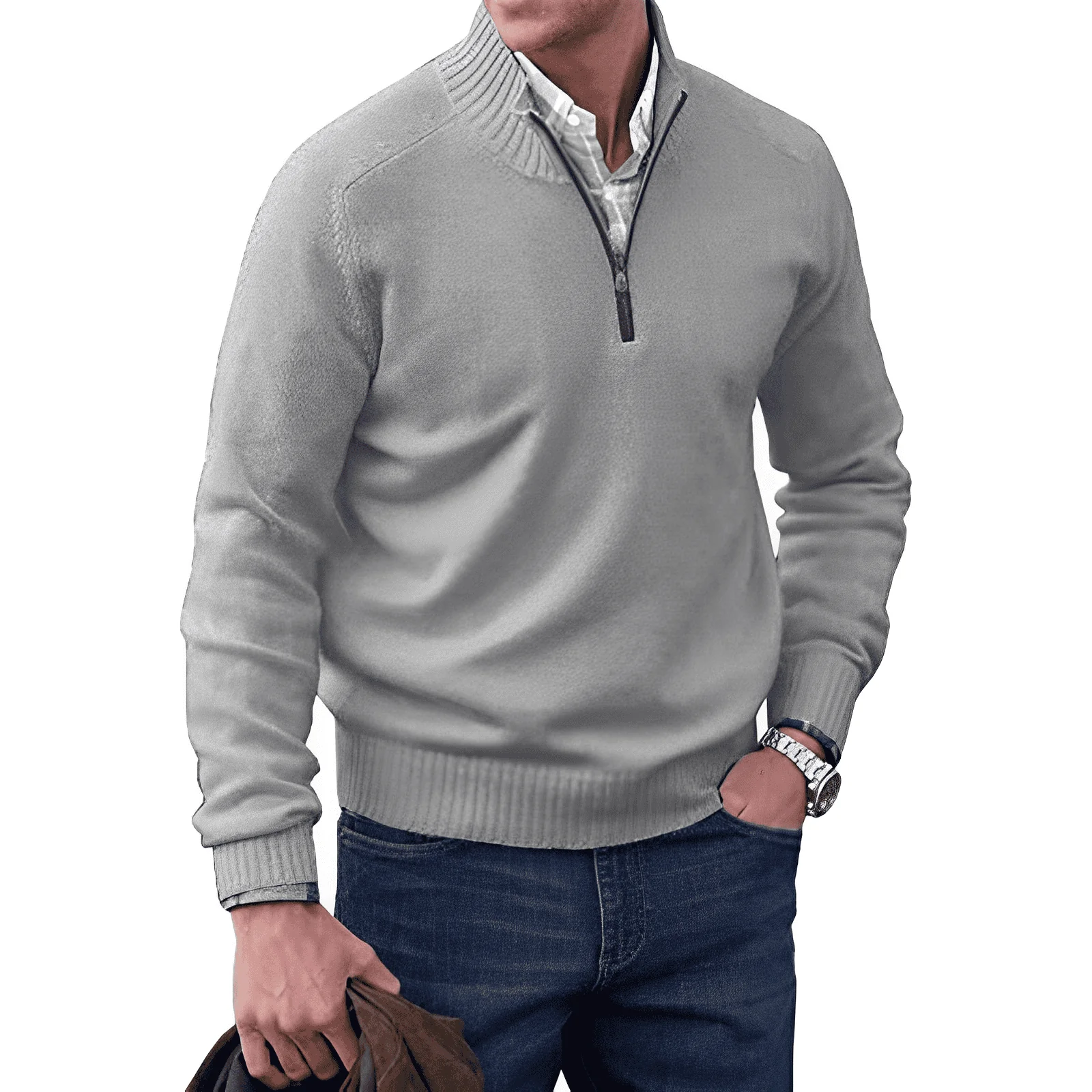 Sjoerd™ | Zip Trui met Kraag – Stijlvol Comfort & Moeiteloze Veelzijdigheid ( 1+1 Gratis ) - Image 10