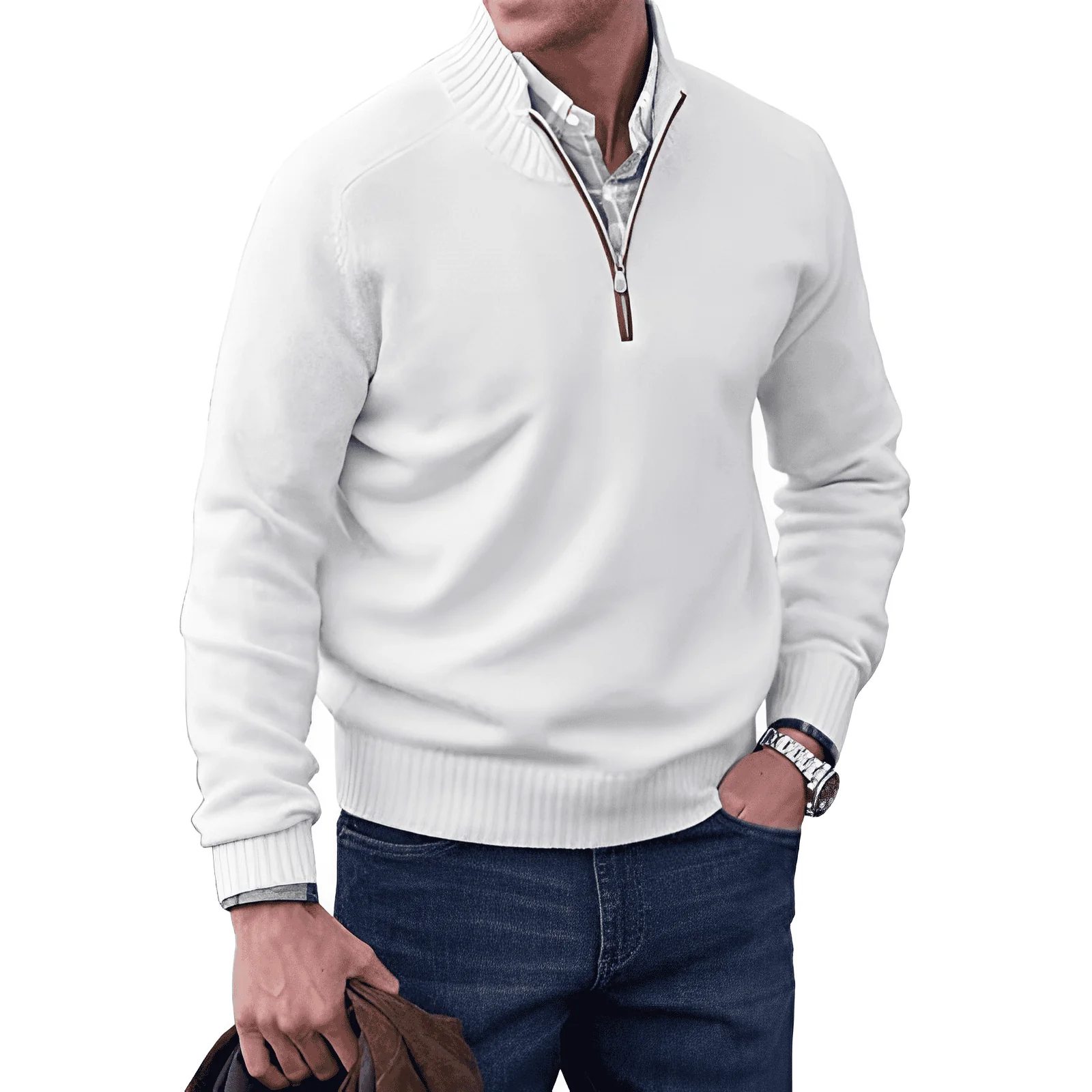 Sjoerd™ | Zip Trui met Kraag – Stijlvol Comfort & Moeiteloze Veelzijdigheid ( 1+1 Gratis ) - Image 9