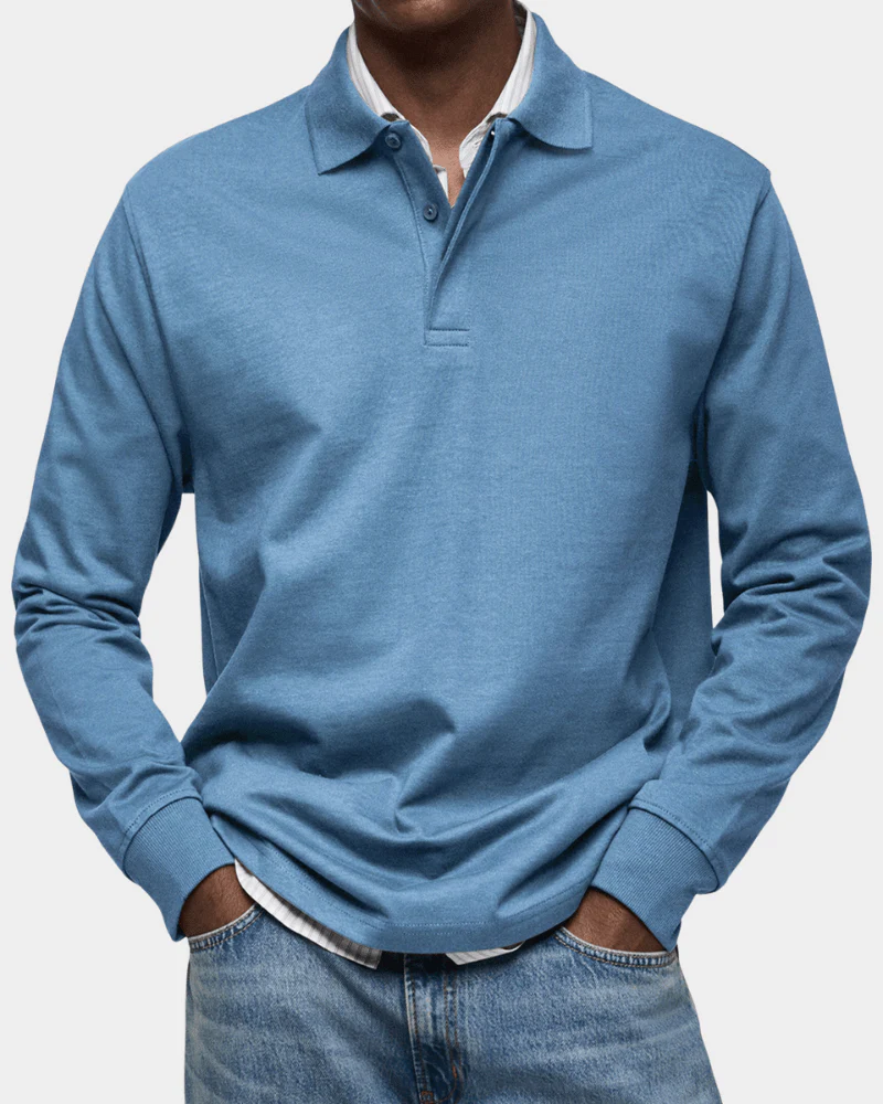 Noriel | Comfortabele lente polo met lange mouw