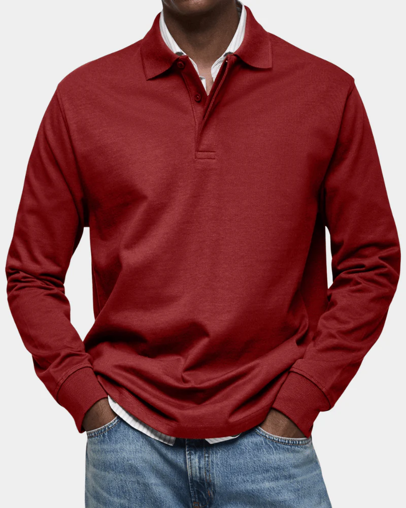 Noriel | Comfortabele lente polo met lange mouw - Image 10