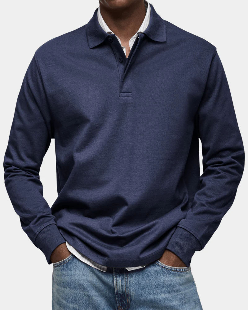 Noriel | Comfortabele lente polo met lange mouw - Image 2