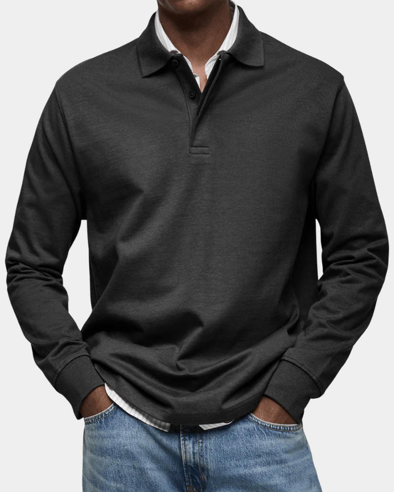Noriel | Comfortabele lente polo met lange mouw - Image 3
