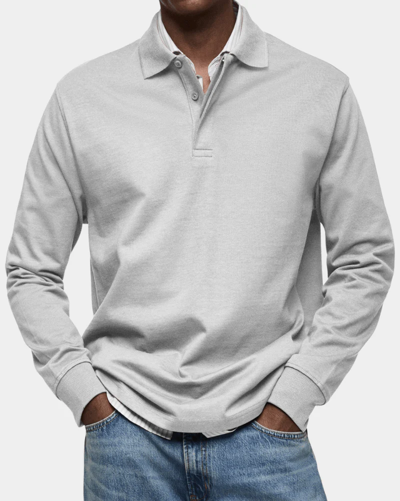 Noriel | Comfortabele lente polo met lange mouw - Image 4