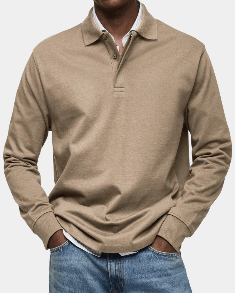Noriel | Comfortabele lente polo met lange mouw - Image 7