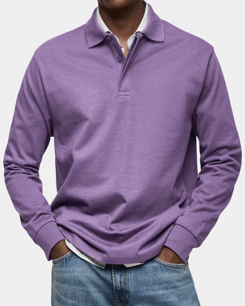 Noriel | Comfortabele lente polo met lange mouw - Image 8