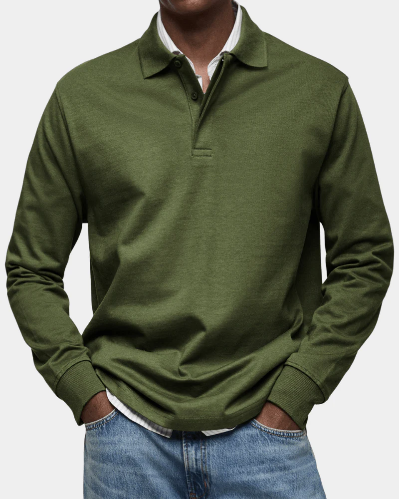 Noriel | Comfortabele lente polo met lange mouw - Image 9
