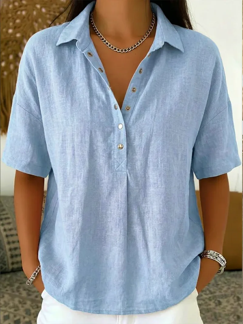Vanessa | Blouse met verfijnde kraag – Moeiteloze elegantie voor dagelijks gebruik - Image 4