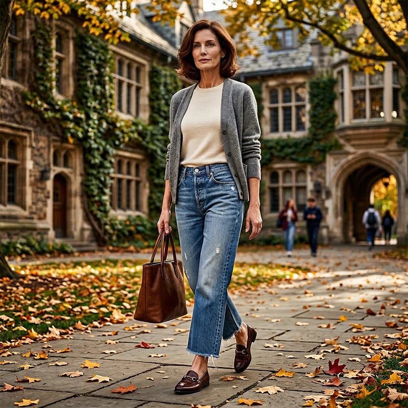 Wieke™ | Premium Cropped Jeans – Tijdloze Pasvorm & Moeiteloze Stijl - Image 2